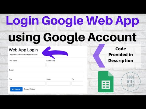 Login Google Web App using Google Account