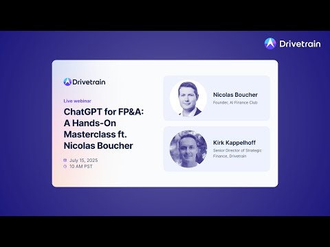 How to use ChatGPT for FP&A: Masterclass with Nicolas Boucher