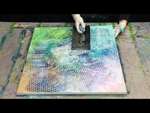 Big Fail? Abstrakt malen mit Alufolie | Luftpolsterfolie | Rakeltechnik | Acryl- und Perlfarben