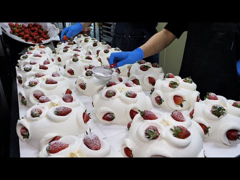 SNS에서 난리난 케이크! 과일듬뿍 들어간 인기있는 케익 몰아보기 top5 / korean best fruit cake master video - korean street food