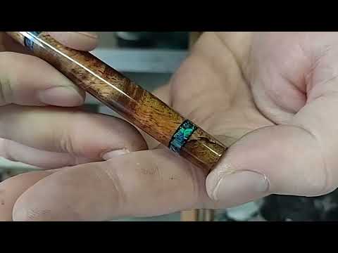 Hawaiian Curly Koa Airfoil and Opal Inlays