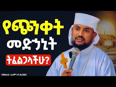 🔴የሚያሳርፍ ቃል❗️የጭንቀት መድኃኒት ትፈልጋላችሁ❓❓ መልአከ ኤዶም አባ ሕርያቆስ 