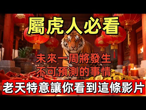 注意！屬虎人必看！未來一周將發生不可預測的事情，老天特意讓你看到這條影片，千萬別錯過這個影片！#玄运生肖#屬相運勢#生肖#家運#手寫#生肖運勢的那些事#先知#風水變化#提升運勢