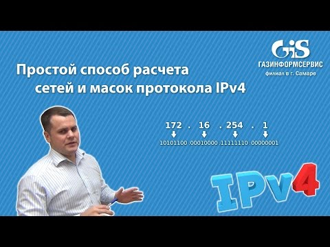Простой способ расчета сетей и масок протокола IPv4