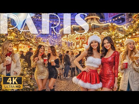 [🇫🇷Paris France 4K 120FPS Walking Tour] Christmas Walk in Paris 23/DECEMBER/2025
