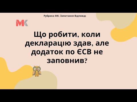 Що робити, коли декларацію здав, але додаток по ЄСВ не заповнив?