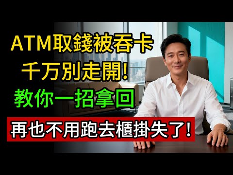 銀行卡被ATM機吞了怎麼辦?千萬别走開!老陳教你一招，90秒自動退卡，不用去櫃檯!#ATM吞卡 #銀行卡安全 #取款機技巧