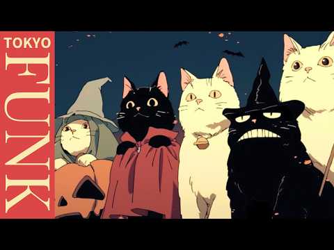 Midnight Halloween Cats 🐾 | 80’s Tokyo Funk Lofi Beats 🗼