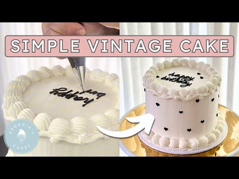 The Secret to a SIMPLE Vintage Cake! Full Piping Tutorial | Georgia's Cakes