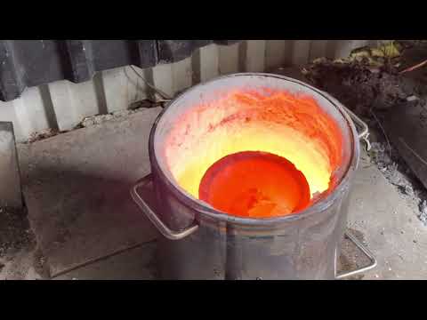 اعادة صهر سبائك فضة إسترليني فاشلة إلى سبيكة واحدة رحلة التحويل والصهر