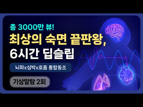 🧠x🫀x🫁💤 그 어느 때 보다 깊고 빠르게... 수면단계별 뇌파-심박-호흡 통합동조 수면 사운드 - 오픈루프 90분 수면사이클 버전 & 기상알람 2회 [임상 논문 5편 기반]