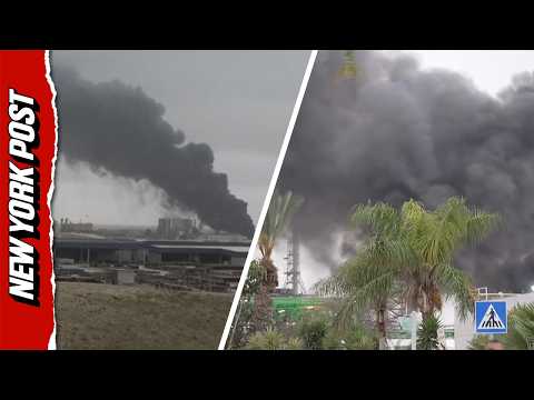 Smoke Rises From Israeli Industrial Site Hit By Fragment Of Intercepted Missile