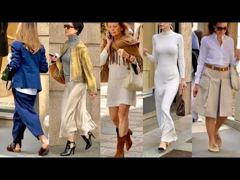 ELEGANT SPRING 2025 FASHION 🤍 MILAN SHOPPING WALK 🇮🇹 ITALIAN STREET STYLE #vanityfair