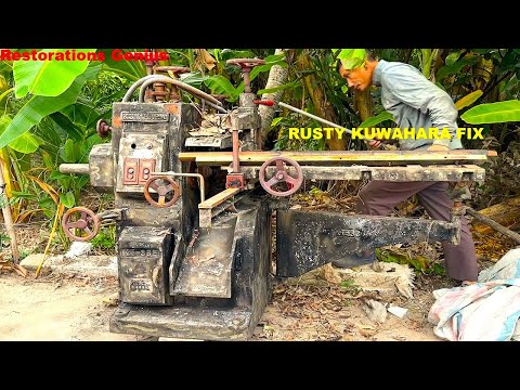 Restoring the Rusty KUWAHARA Woodworking Tenon Cutter Like Scrap Iron – Reviving the Impossible