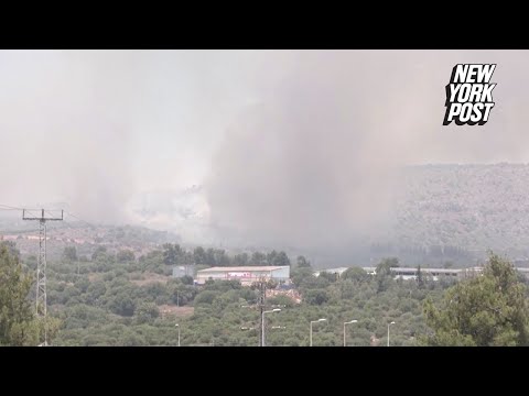 Smoke visible in Israel after rockets fired from Lebanon