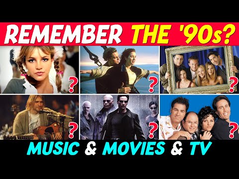 Can You Pass This '90s Music, Movies & TV Quiz? | 60 Question Challenge 🎶🎞️📺