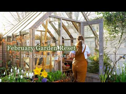 February Cottage Garden Reset 🌱 | Greenhouse Clean-Up & Garden Jobs 🌞