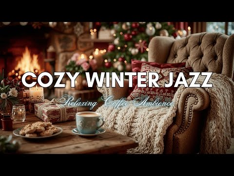 Cozy Winter Jazz & Warm Jazz Coffee ~ Relaxing Coffee Shop Ambience | Piano & Fireplace 🎶