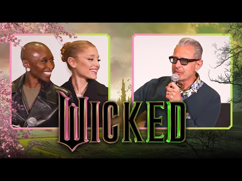 Cynthia Erivo & Ariana Grande laugh over Jeff Goldblum! WICKED Cast Q&A (Full Interview)