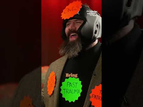 Sue Perkins uses Joe Marler's body as a punching bag