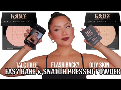 *new* HUDA BEAUTY EASY BAKE & SNATCH PRESSED TALC-FREE POWDER + ALL DAY WEAR *oily skin* |MagdalineJ