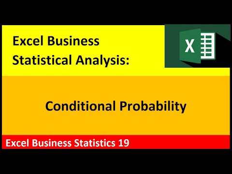 Excel Statistical Analysis 19: Conditional Probability 5 Examples