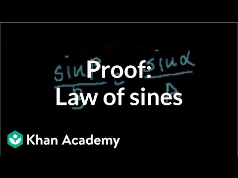 Proof: Law of sines | Trig identities and examples | Trigonometry | Khan Academy
