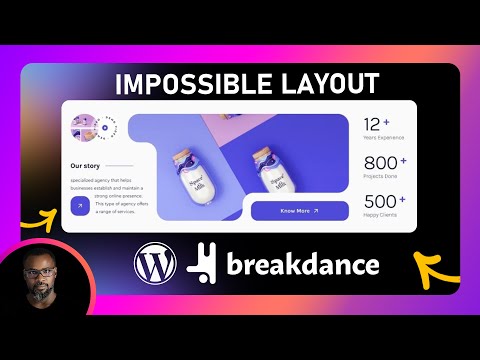 Modern layout with inverted border radius and text wrap in Breakdance Website Builder for WordPress