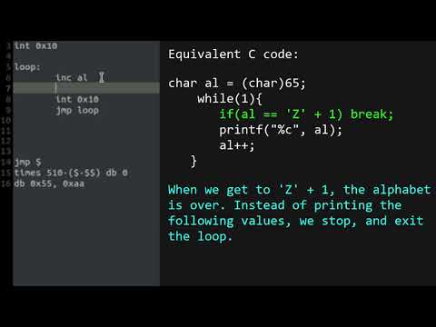 Making an OS (x86) Chapter 2 - BIOS, Printing the Alphabet, Conditional Jumps