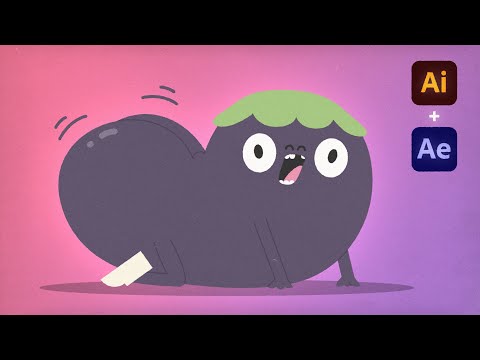 ► How to CREATE and ANIMATE a fun CHARACTER 🤪 STEP-by-STEP Illustrator and After Effects Tutorial