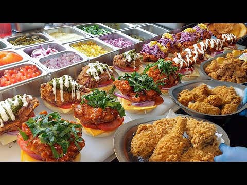 Crispiest & Juiciest Ever!! Korean-style Chicken Sandwich BEST 3 / Korean street food