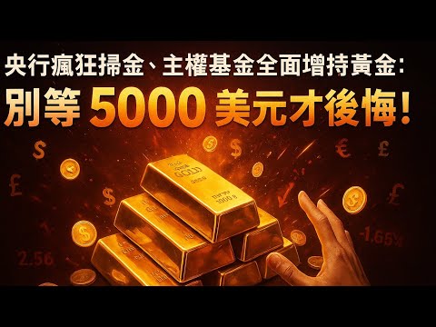 央行瘋狂掃金、主權基金全面增持黃金：別等 5000 美元才後悔！                                           #黃金 #白銀 #投資策略 #避險資產 #美元