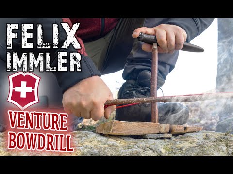 Victorinox Venture Bow Drill Bearing Block / CoinTrick - Best Bow Drill Trick ever !