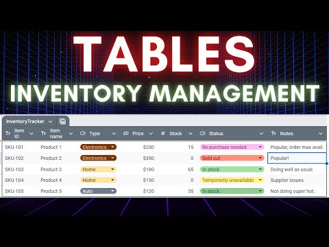 Tables in Google Sheets! Inventory Management Table Templates [Free Sample Download]
