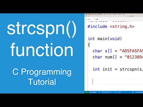 strcspn() function | C Programming Tutorial