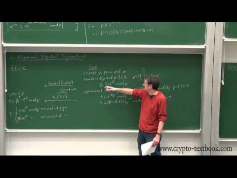 Lecture 19: Elgamal Digital Signature by Christof Paar