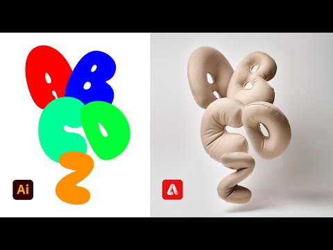 Here’s how to turn letters into cushions, I used Adobe Illustrator and then Adobe Firefly