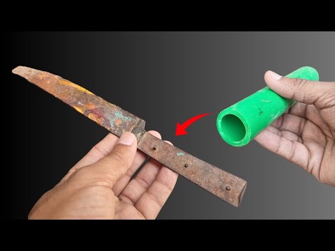 93% of people don't know this trick to make super durable knife handles from PVC pipes