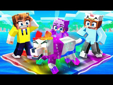 I Pretended to be a DOG on ONE OP RAINBOW RAFT!