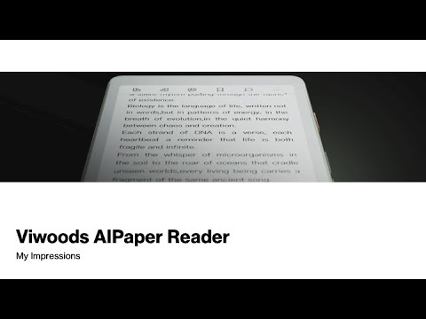Impressions of the Viwoods AiPaper Reader