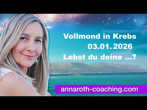 Vollmond in Krebs 03.01.2026 - Lebst du deine ??? - Das Jahr des Merkur und des Feuerpferdes
