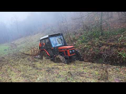 Transporting Wood in December with the Zetor 6245! IN THE MUD AGAIN, but Prepared for IT!