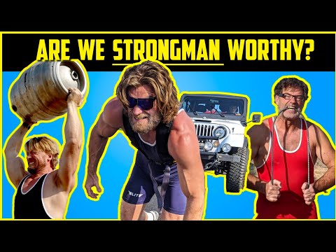 Bodybuilders and Their 63 Year Old Dad Try the WORLD'S STRONGEST MAN COMPETITION without practice
