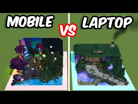 MOBILE VS PC BUILD BATTLE ON BLOXBURG