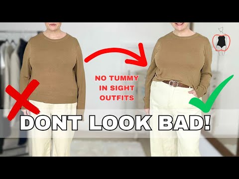 HOW TO BUILD OUTFITS THAT HIDES THE TUMMY | Plus Size APPLE SHAPES