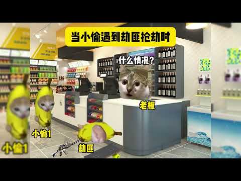 猫meme的日常-当小偷遇到劫匪抢劫？？！！#猫meme  #猫meme小剧场 #猫meme剧场 #内容过于真实 #搞笑