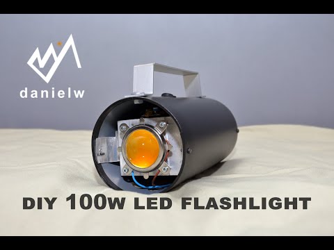 DiY 100W LED Flashlight. 4k