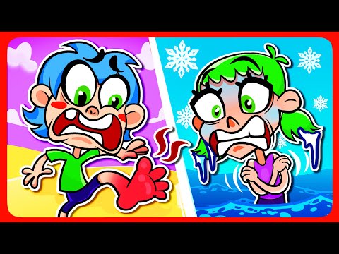 Cold vs Hot! ❄️🔥 Can Lily & Blue Learn to Get Along? | Learn Opposites for Kids