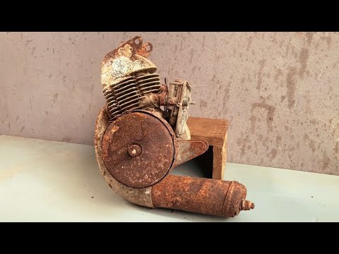 Full Restoration 1950s Abandoned Rusty Motorcycle FRENCH MOBYLETTE MOPED Engine | ASRM Restoration