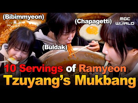 [Sub] Tzuyang’s Korean Ramyeon Challenge 🍜 | 10 Bowls Down in One Go! #Tzuyang #TheManager